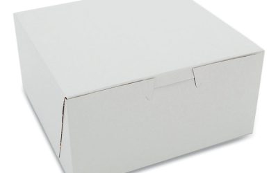White One-Piece Non-Window Bakery Boxes, Standard, 3 x 6 x 6, White, Paper, 250/Carton
