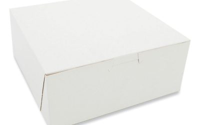 Bakery Boxes, Standard, 7 X 7 X 3, White, Paper, 250/carton