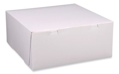 Bakery Boxes, Standard, 12 X 12 X 5, White, Paper, 100/carton