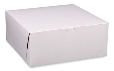 Bakery Boxes, Standard, 14 X 14 X 6, White, Paper, 50/carton