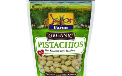 Organic Pistachios, Dry Roasted with Sea Salt, 7 oz Bag, 12/Carton