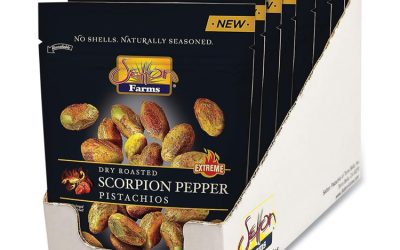 Scorpion Pepper Pistachios, 2.5 oz Bag, 8/Carton