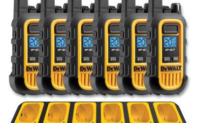 DXFRS300BCH Heavy-Duty Walkie Talkies, 1 W, 22 Channels