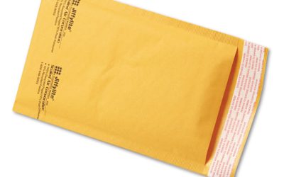 Jiffylite Self-Seal Bubble Mailer, #00, Barrier Bubble Air Cell Cushion, Self-Adhesive Closure, 5 x 10, Brown Kraft, 250/CT