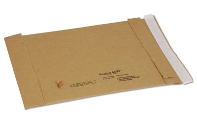 Jiffy Padded Mailer, #0, Paper Padding, Self-Adhesive Closure, 6 x 10, Natural Kraft, 250/Carton