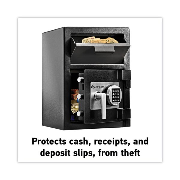 Digital Depository Safe, Large, 0.94 Cu Ft, 14w X 15.6d X 20h, Black - Image 2