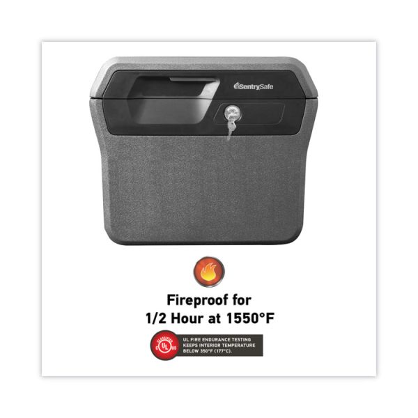 Waterproof Fire-Resistant File, 0.66 Cu Ft,16.63w X 13.88d X 14.13h, Charcoal Gray - Image 4