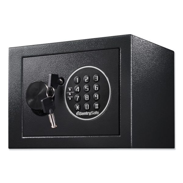 Electronic Security Safe, 0.14 Cu Ft, 9w X 6.6d X 6.6h, Black - Image 2