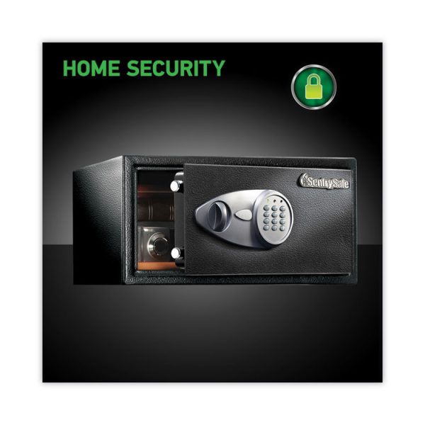 Electronic Lock Security Safe, 1 Cu Ft, 16.94w X 14.56d X 8.88h, Black - Image 2