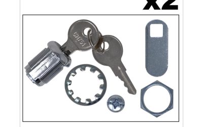Replacement Lock And Keys For Cleaning Carts, Silver