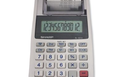 EL-1611V Printing Calculator, Black/Red Print, 2 Lines/Sec