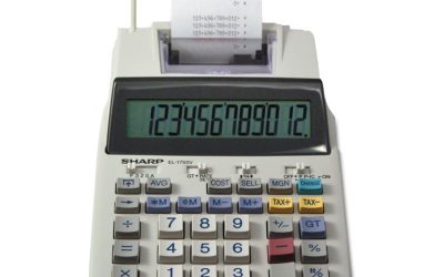 El-1750v Two-Color Printing Calculator, Black/red Print, 2 Lines/sec