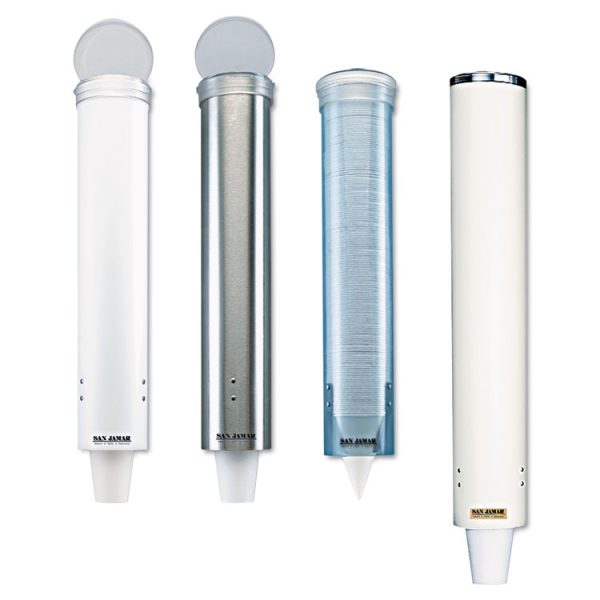Small Pull-Type Water Cup Dispenser, For 5 Oz Cups, Stainless Steel - Image 2