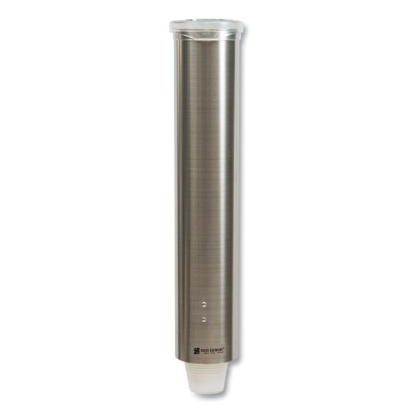 Small Pull-Type Water Cup Dispenser, For 5 Oz Cups, Stainless Steel - Image 4