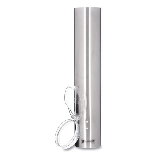 Small Pull-Type Water Cup Dispenser, For 5 Oz Cups, Stainless Steel - Image 3