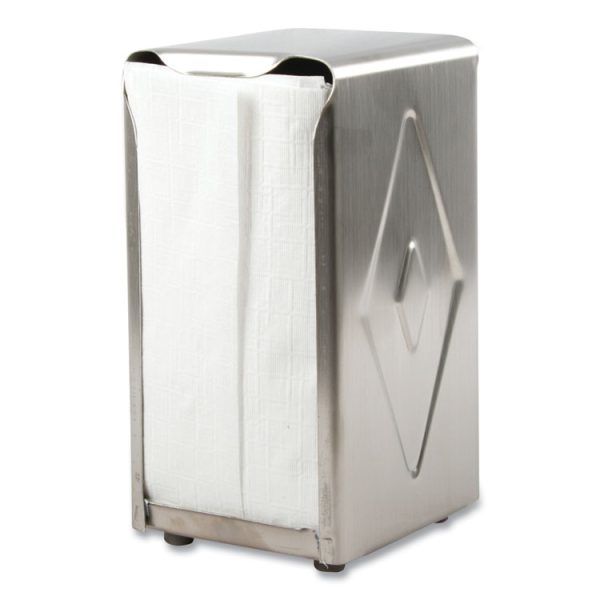 Tabletop Napkin Dispenser, Tall Fold, 3.75 x 4 x 7.5, Capacity: 150, Chrome - Image 4