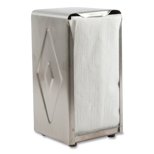 Tabletop Napkin Dispenser, Tall Fold, 3.75 x 4 x 7.5, Capacity: 150, Chrome - Image 5