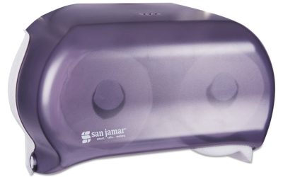 VersaTwin Tissue Dispenser, Classic, 8 x 5.75 x 12.75, Transparent Black Pearl