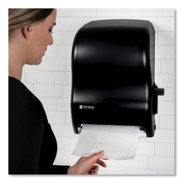 Lever Roll Towel Dispenser, Classic, 12.94 X 9.25 X 16.5, Transparent Black Pearl - Image 7