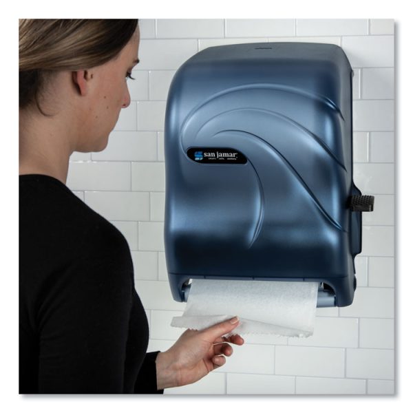 Lever Roll Towel Dispenser, Oceans, 12.94 X 9.25 X 16.5, Arctic Blue - Image 5