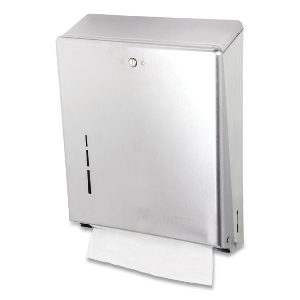 C-Fold/multifold Towel Dispenser, 11.38 X 4 X 14.75, Stainless Steel - Image 3