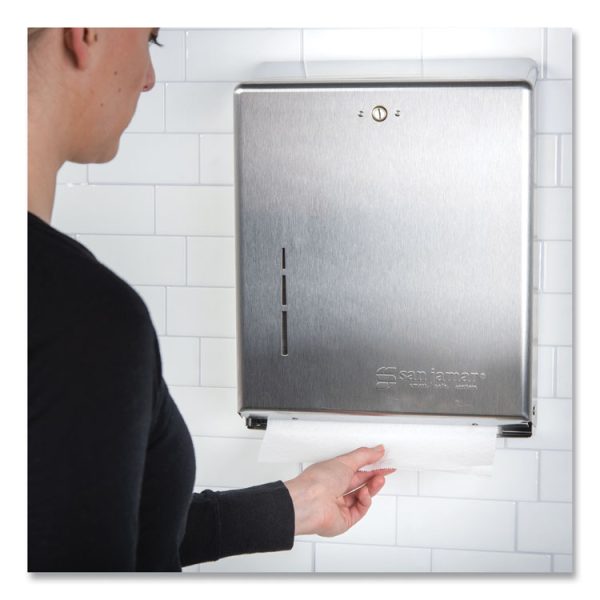 C-Fold/multifold Towel Dispenser, 11.38 X 4 X 14.75, Stainless Steel - Image 8