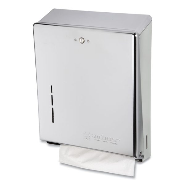 C-Fold/multifold Towel Dispenser, 11.38 X 4 X 14.75, Chrome - Image 2