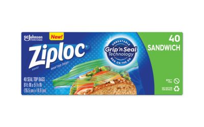 Resealable Sandwich Bags, 1.2 mil, 6.5″ x 5.88″, Clear, 40 Bags/Box, 12 Boxes/Carton