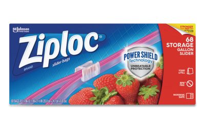 Slider Storage Bags, 1 Gal, 9.5″ X 10.56″, Clear, 9/carton