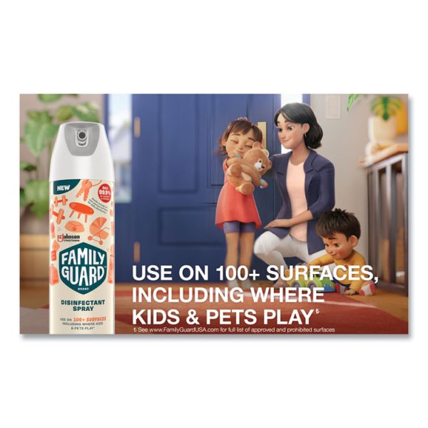 Disinfectant Spray, Citrus Scent, 17.5 oz Aerosol Spray, 8/Carton - Image 4