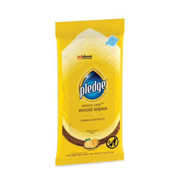Lemon Scent Wet Wipes, Cloth, 7 X 10, White, 24/pack, 12 Packs/carton - Image 2