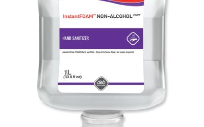 InstantFOAM Non-Alcohol PURE Hand Sanitizer, 1 L Refill Cartridge, Unscented, 6/Carton