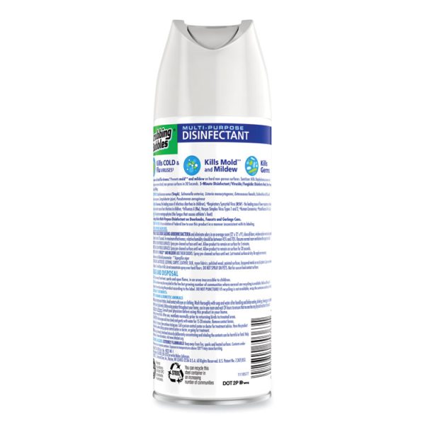 Multi-Purpose Disinfectant Spray, 12 oz Aerosol Spray, 12/Carton - Image 3