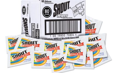 Wipe and Go Instant Stain Remover, 4.7 x 5.9, Unscented, White, 80 Packets/Carton