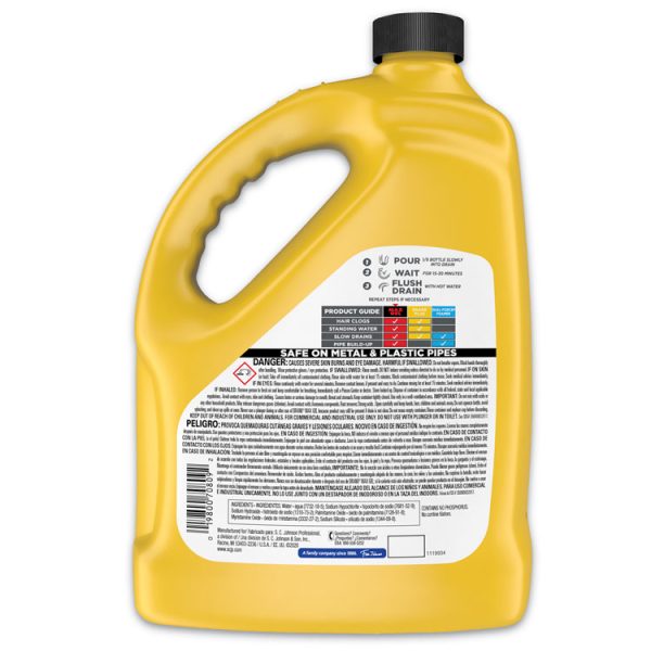 Max Gel Clog Remover, Bleach Scent, 128 Oz Bottle - Image 2