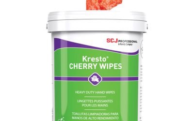 Kresto Cherry Wipes, Cloth, 1-Ply, 7.92 X 5.74, Cherry Scent, Red/white, 70/pack, 6 Packs/carton