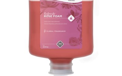 Refresh Foaming Hand Soap Manual Cartridge, Rose Scent, 1 L Refill, 6/Carton