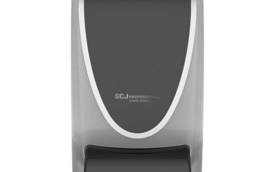 Transparent Manual Dispenser, 1 L, 4.92 x 4.5 x 9.25, Black/Chrome, 15/Carton