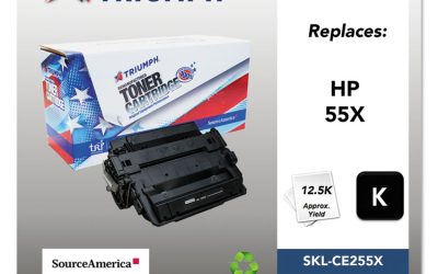 751000nsh1098 Remanufactured Ce255x (55x) High-Yield Toner, 12,500 Page-Yield, Black
