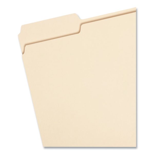 100% Recycled Manila Top Tab File Folders, 1/3-Cut Tabs: Assorted, Letter Size, 0.75" Expansion, Manila, 100/Box - Image 2