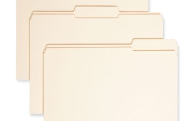 Expandable Heavyweight File Folders, 1/3-Cut Tabs: Assorted, Letter Size, 1.5″ Expansion, Manila, 50/Box