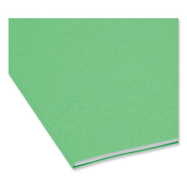 Reinforced Top Tab Colored File Folders, Straight Tabs, Letter Size, 0.75" Expansion, Green, 100/Box - Image 5