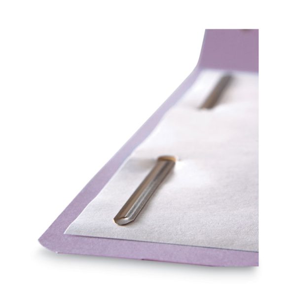 Top Tab Colored Fastener Folders, 0.75" Expansion, 2 Fasteners, Letter Size, Lavender Exterior, 50/Box - Image 10