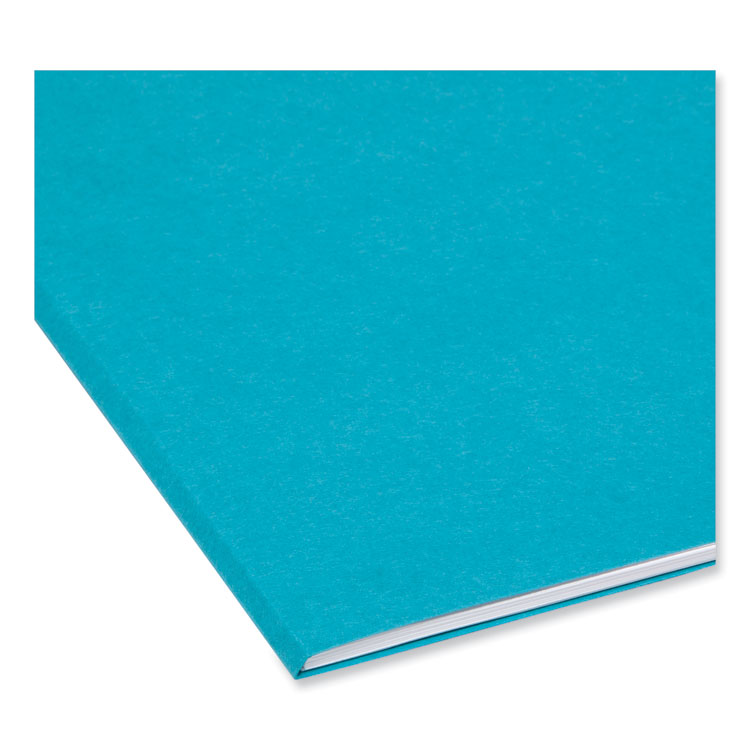 Colored File Folders, 1/3-Cut Tabs: Assorted, Letter Size, 0.75" Expansion, Teal, 100/Box - Image 5