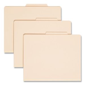 Six-Section Top Tab Classification Folders, 2" Expansion, 2 Dividers, 6 Fasteners, Letter Size, Manila, 10/Box