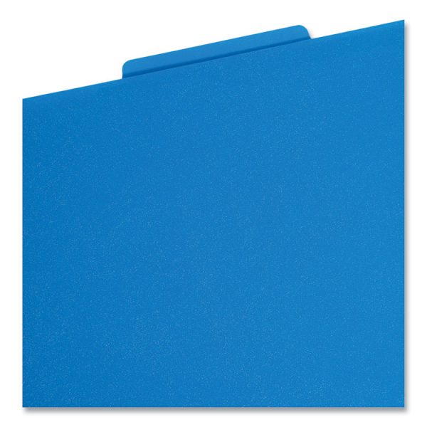 Six-Section Poly Classification Folders, 2" Expansion, 2 Dividers, 6 Fasteners, Letter Size, Blue Exterior, 10/Box - Image 4