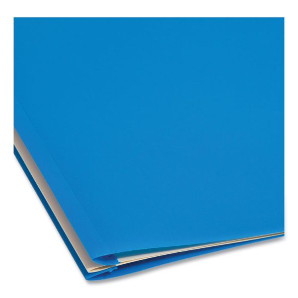 Six-Section Poly Classification Folders, 2" Expansion, 2 Dividers, 6 Fasteners, Letter Size, Blue Exterior, 10/Box - Image 5