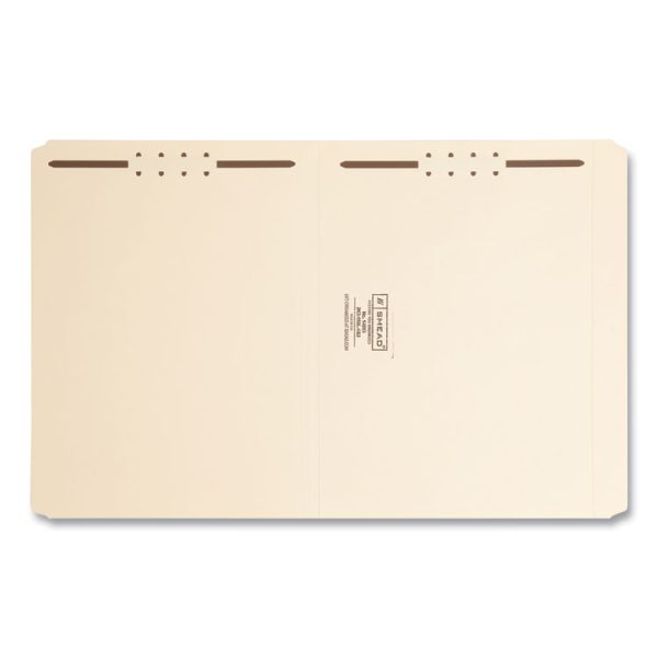 Top Tab Fastener Folders, Straight Tabs, 0.75" Expansion, 2 Fasteners, Letter Size, Manila Exterior, 50/Box - Image 2