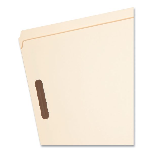Top Tab Fastener Folders, Straight Tabs, 0.75" Expansion, 2 Fasteners, Letter Size, Manila Exterior, 50/Box - Image 3