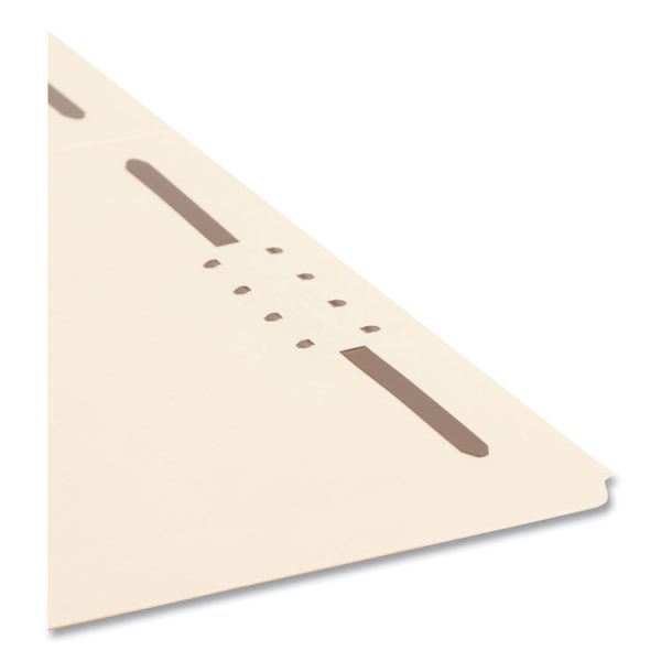 Top Tab Fastener Folders, Straight Tabs, 0.75" Expansion, 2 Fasteners, Letter Size, Manila Exterior, 50/Box - Image 6